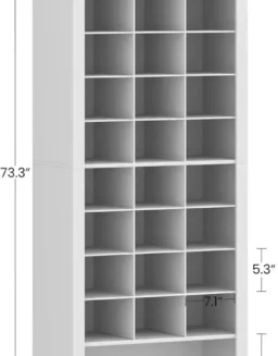 XMSJ-11-Tier Shoe Storage Cabinet, Free Standing Closet Organizers and Storage with 31 Open Cubbie - 1503